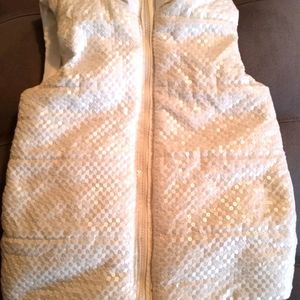 Girl's Sequin Ivory Vest